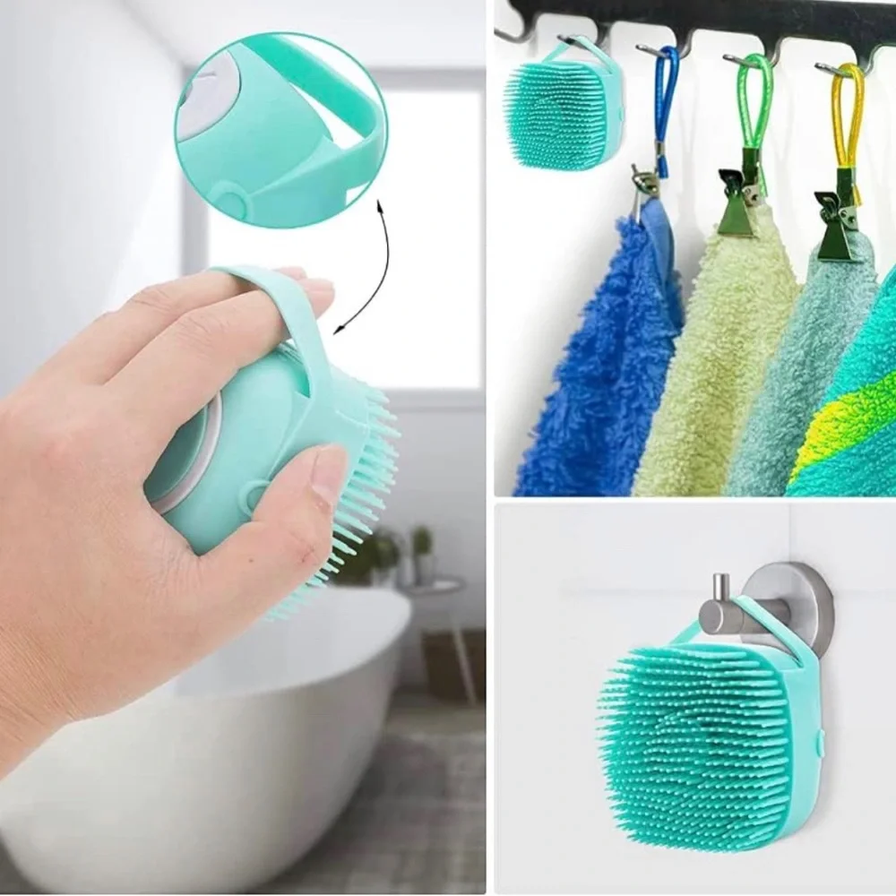 Pet Bath Massage Brush Puppy Dog Cat Grooming Cleaning Soft